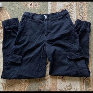 Black Cargo Pants Joggers Comfy Baggy Unisex